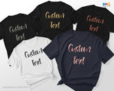 Personalised Text T-shirt Custom Personalised Gift Shirt Any Own Print Birthday Gift for Her, Stag Do Hen Party Shirts, Ladies Womens Top